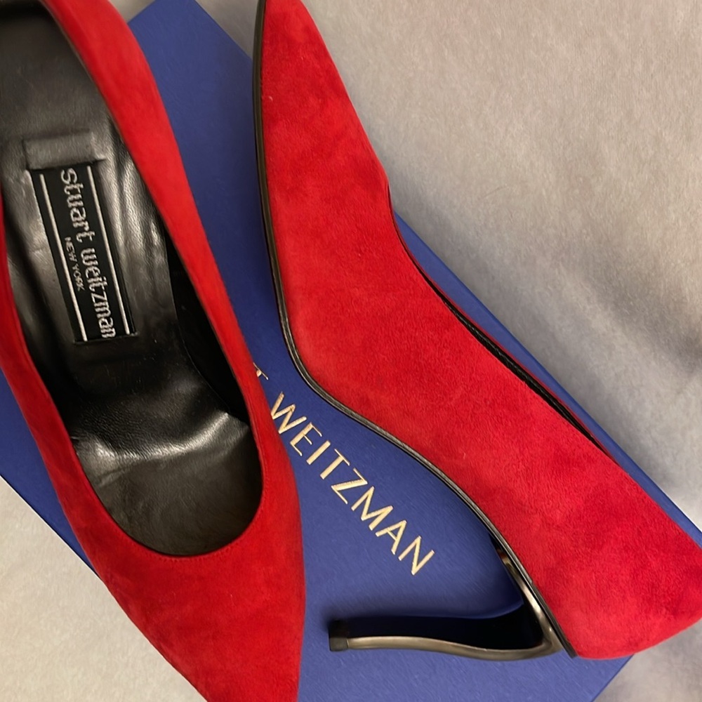 Stuart Weitzman Red Suede Women's Shoes size 8.5